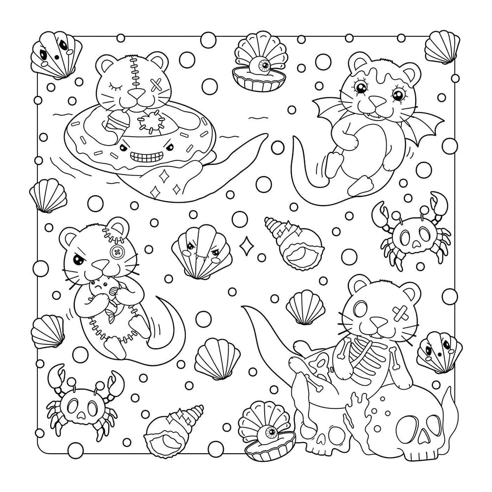 The Creepy Cute Creatures Coloring Book