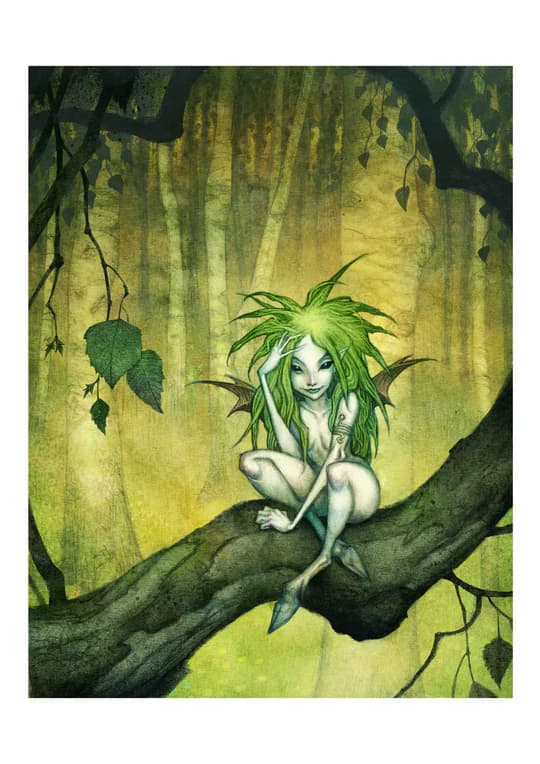 Vykort - Leaf Maiden A6