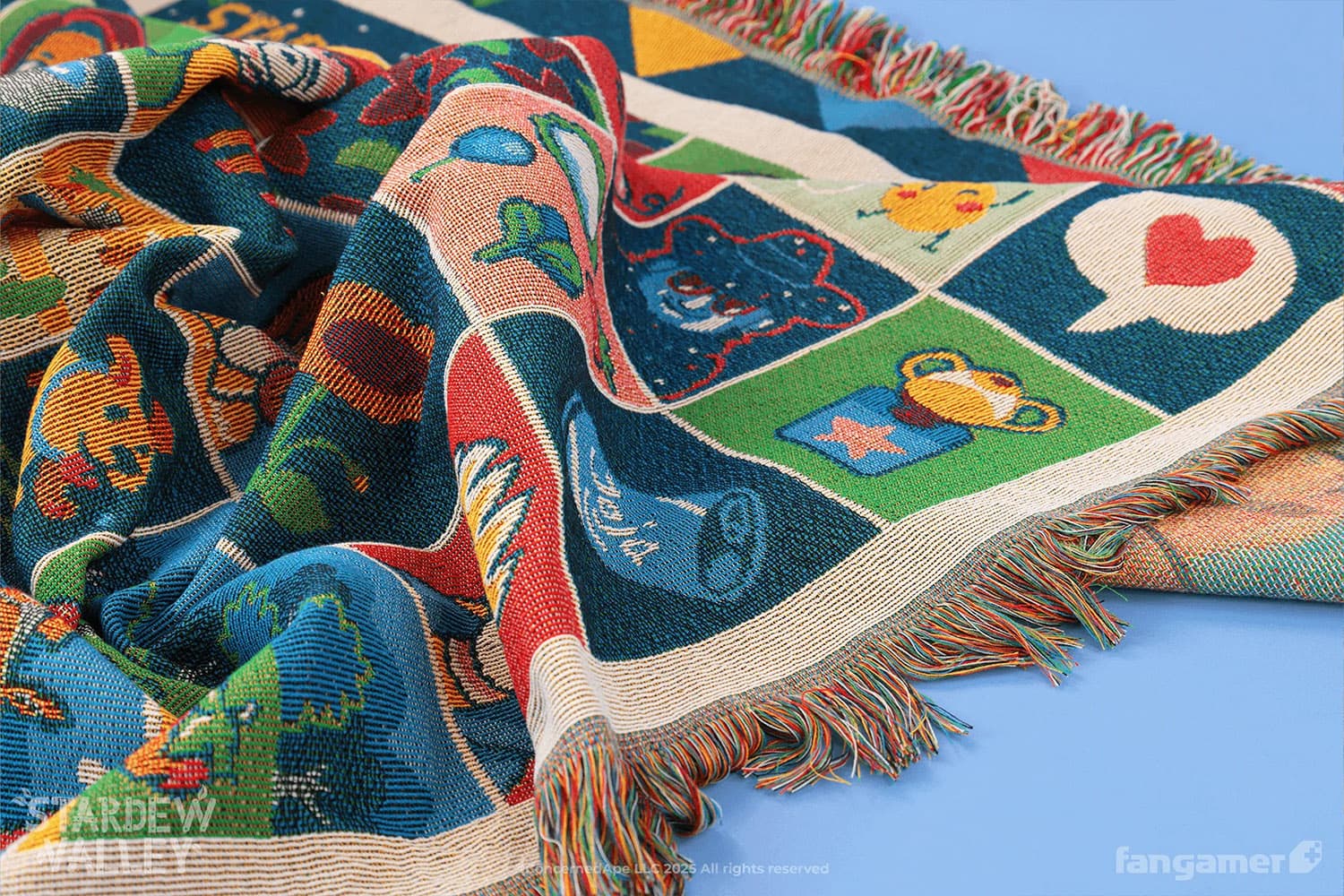 Farmhouse Patchwork Throw Blanket 150 x 127 cm