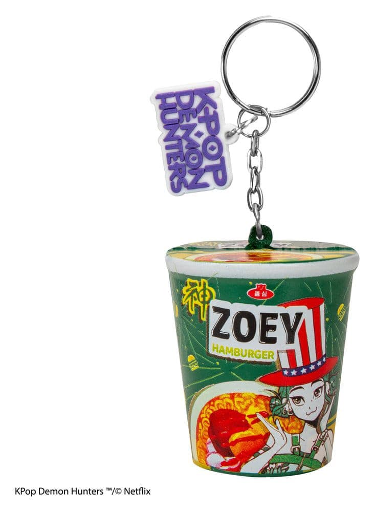 Zoey Hamburger Noodles Squishy Keychain
