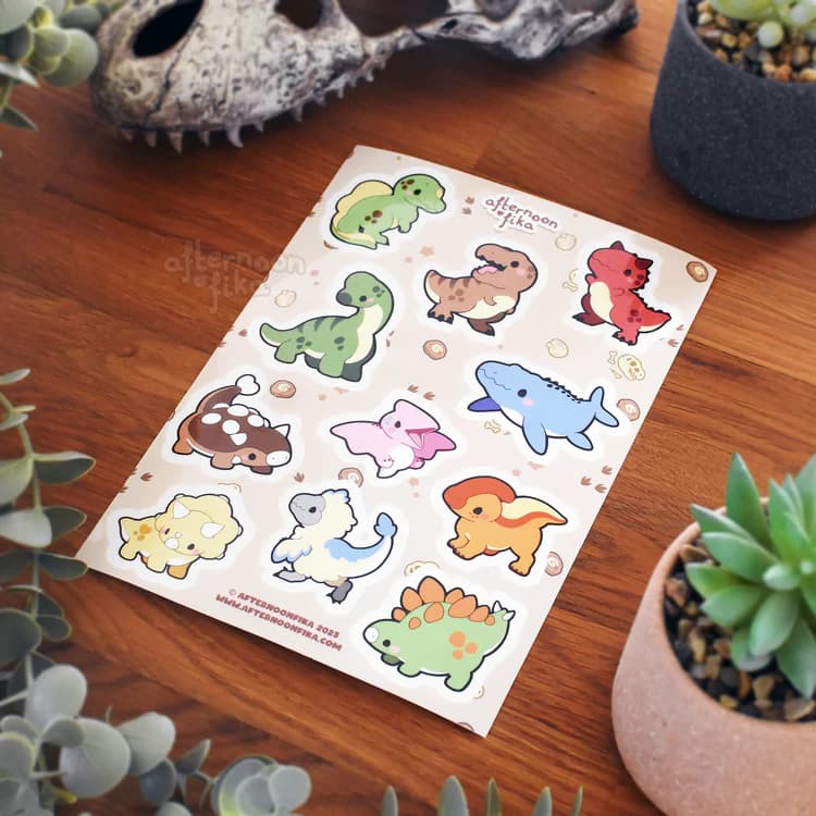 Prehistoric Pals Sticker Sheets