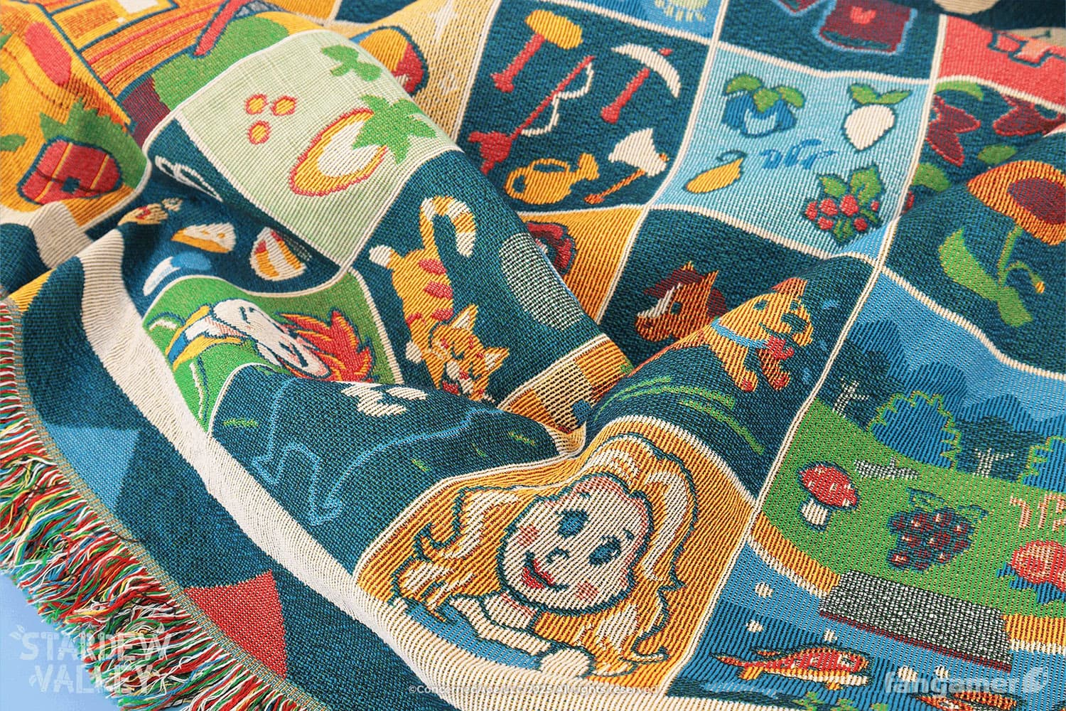 Farmhouse Patchwork Throw Blanket 150 x 127 cm
