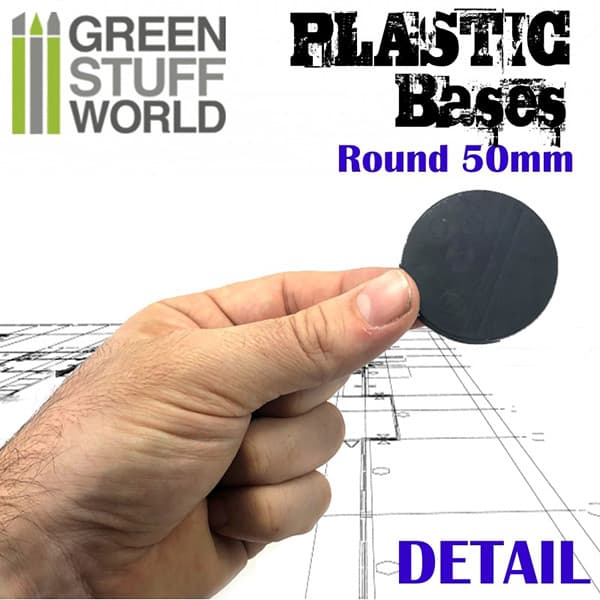 Plastic Bases - Round 50mm BLACK