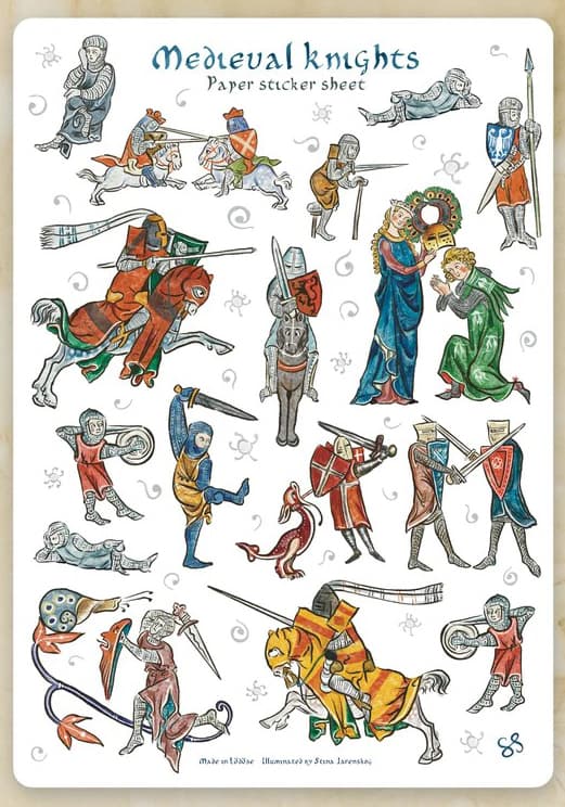 Medieval Knights Sticker Set