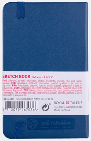 Sketchbook Navy Blue 9 x 14 cm