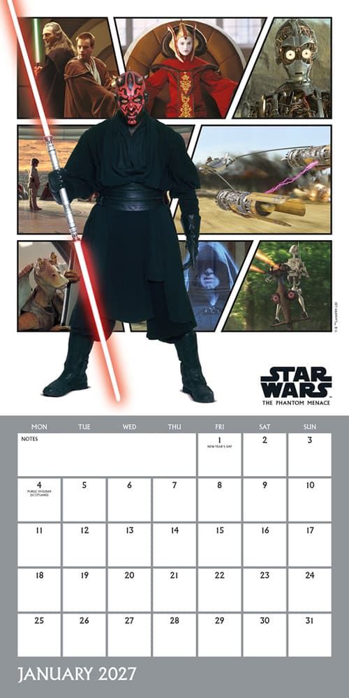 Star Wars 2027 Classic Wall Calendar