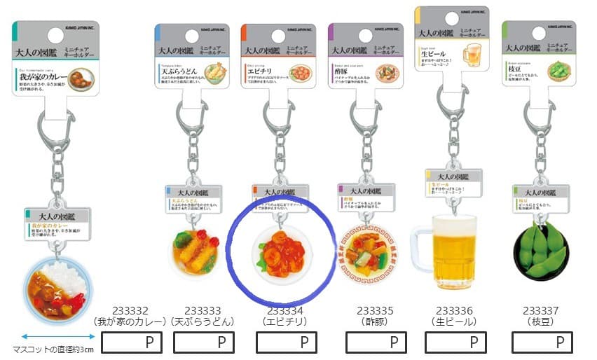 Food Miniature 3D Keychain - Chili Shrimp