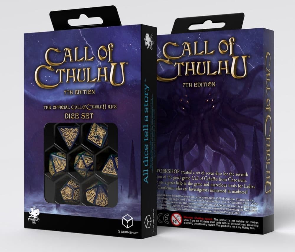 Call of Cthulhu Blue-Green & Gold Dice Set
