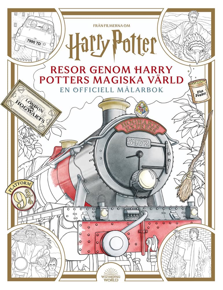Resor genom Harry Potters magiska värld: en officiell målarbok