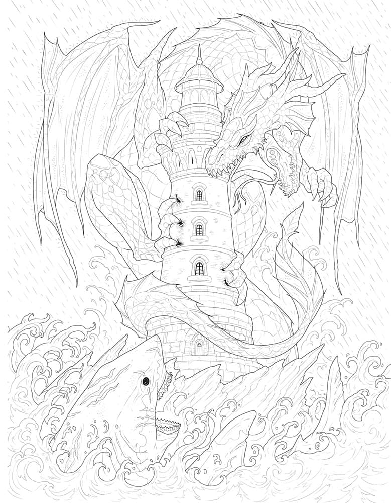 Master of Dragons A Fantastical Colouring Book