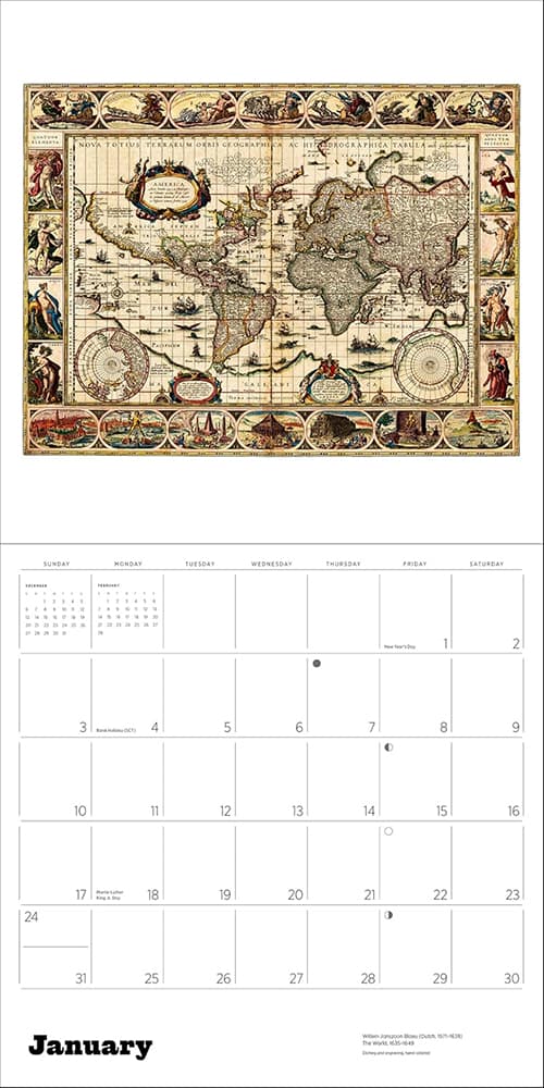 Antique Maps 2027 Wall Calendar