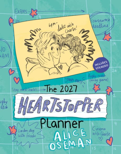 Heartstopper 2027 Planner With art by Alice Oseman, and bonus stickers!