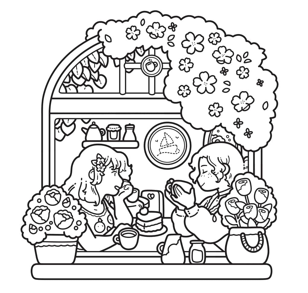 Cute & Cosy: Girl Friends A Simple, Snuggly Colouring Book