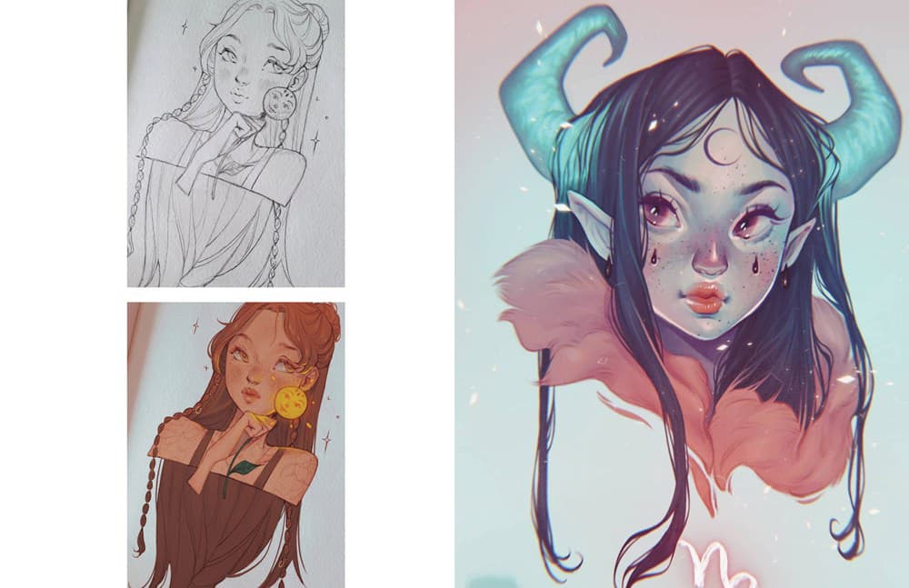 Character Drawing with Alcohol Markers. Draw Manga-Inspired Illustrations