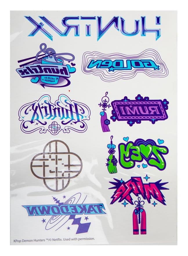 Kpop Demon Hunters Temporary Tattoos