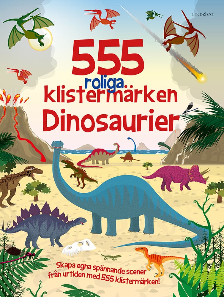 555 roliga klistermärken - Dinosaurier