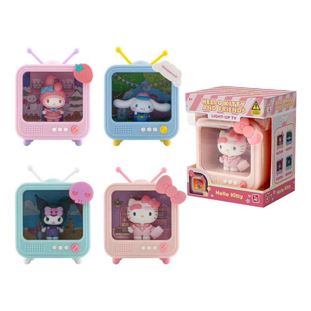 Hello Kitty & Friends Bedside Light TV Mini Figures 8 cm
