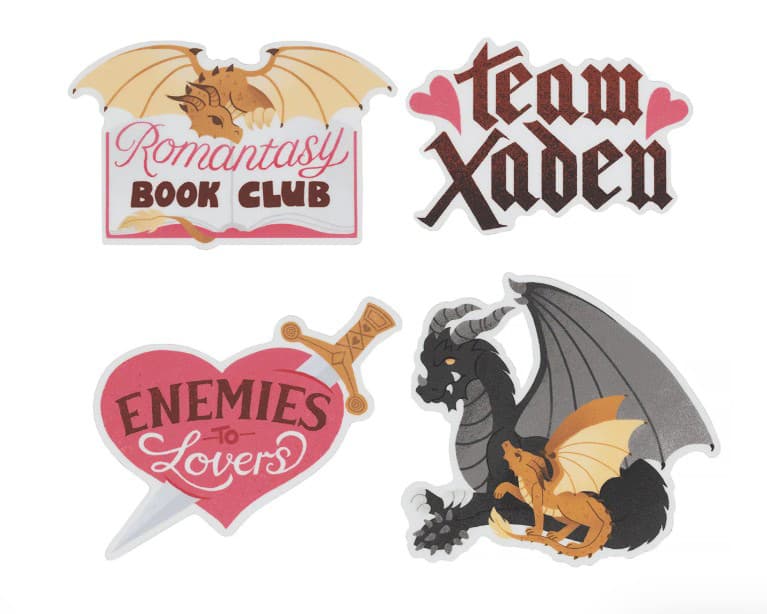 Romantasy Book Club Vinyl Stickers - Set of 4