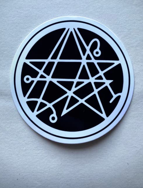 Single Vinyl Sticker - Necronomicon Gate (White Lines)