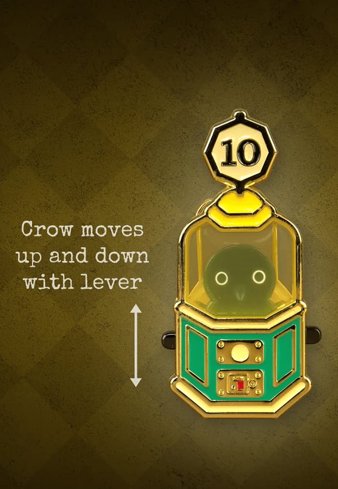 Fortune Teller Crow Sliding Pin