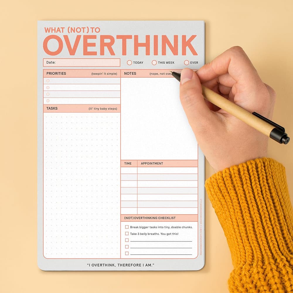 What (Not) to Overthink Note Pad - Pastel Vers.