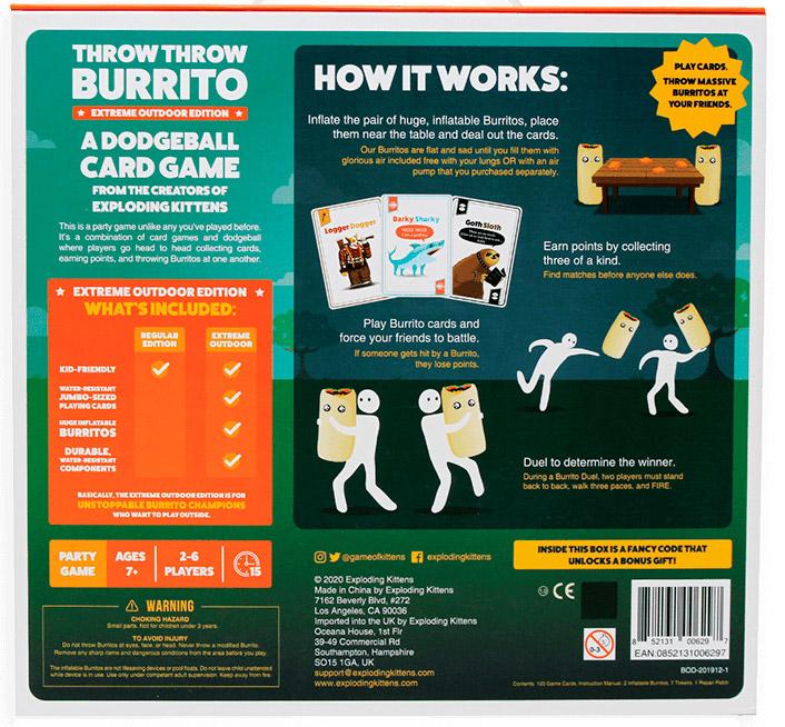 Throw Throw Burrito Extreme Outdoor Edition Exploding Kittens