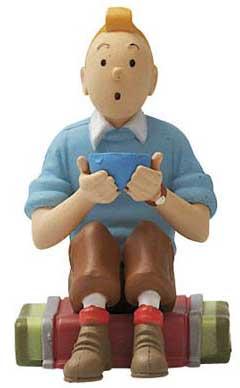 Liten figur - Tintin sitter Tibet