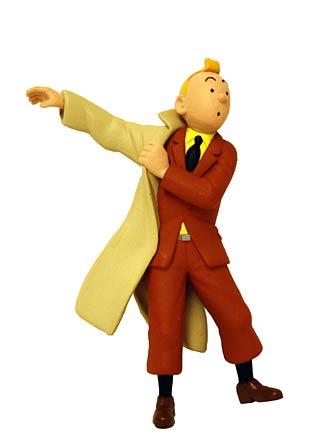 Liten figur - Tintin med trenchcoat
