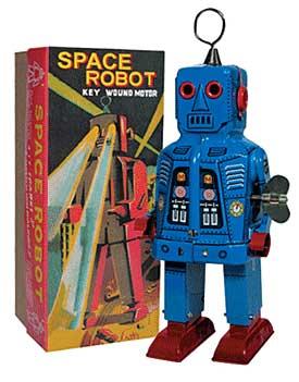 Space Robot Blue Key Wound Motor