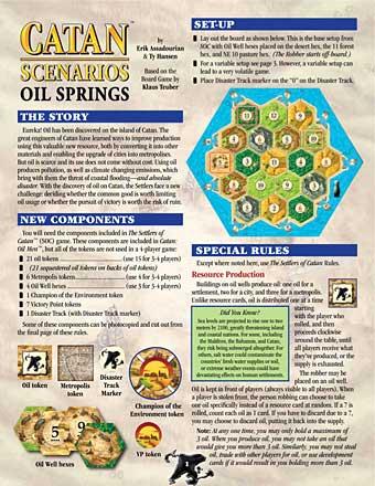 Settlers of Catan - Oil Springs Expansion