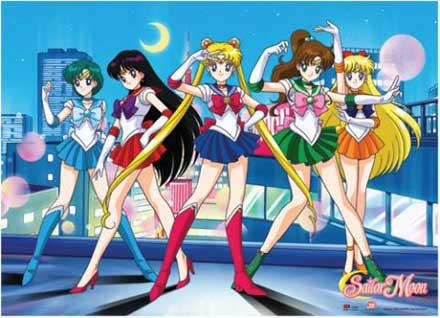 GE5888 Sailor Moon: Sailor Moon and Group Wall Scroll