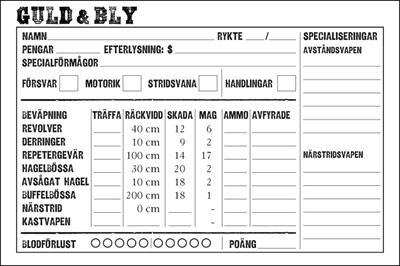 Guld & Bly formulärsblock