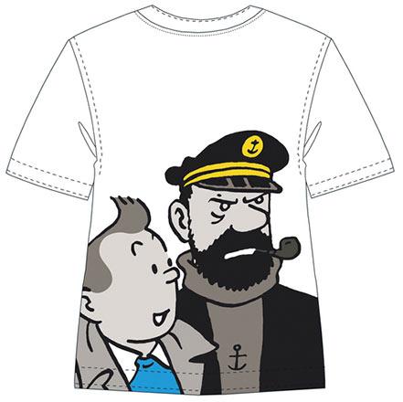 T-Shirt - porträtt Tintin & Haddock X-Large