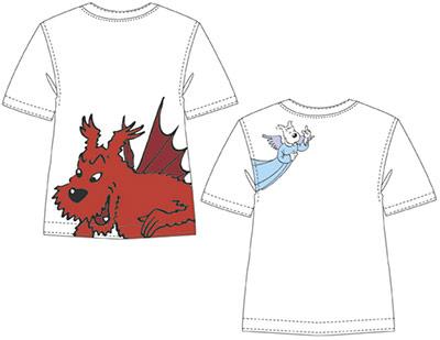 T-Shirt - porträtt Milou-djävul Small