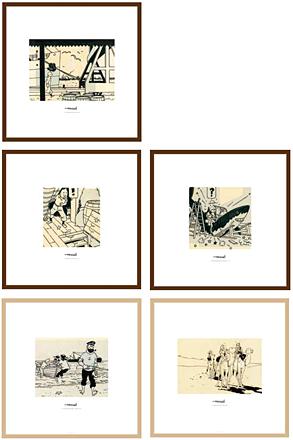 Litografier, paket 5 st