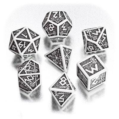 Dwarven RPG White Dice Set