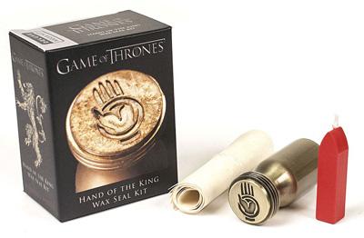 Game of Thrones Hand of the King Wax Seal & Book Kit