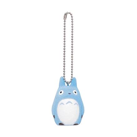 Flocking Key Chain Medium Blue Totoro