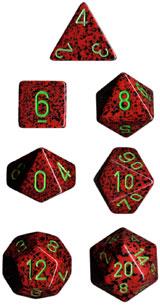 Speckled Strawberry (set of 7 dice)