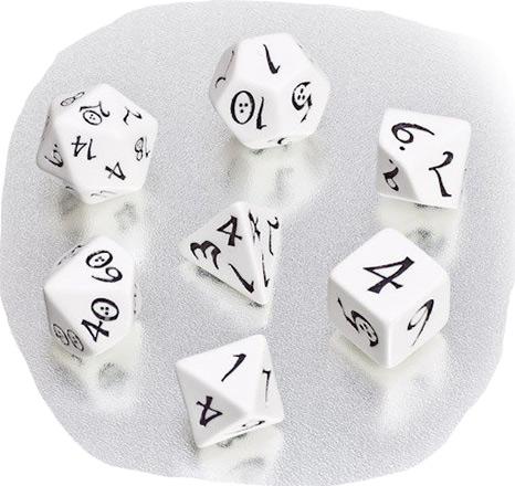 Classic RPG: White Dice Set