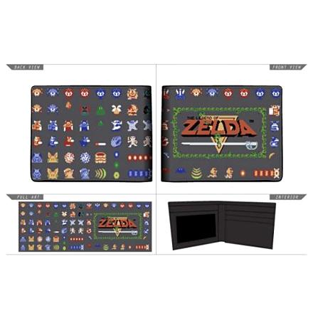 Wallet: Zelda - 8-Bit Characters Sublimated Bi-Fold