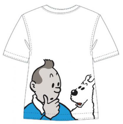 T-Shirt - porträtt fundersam Tintin och Milou 12 år