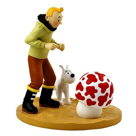 Samlarfigur - Tintin med svamp
