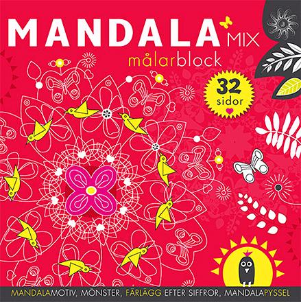 Mandalamix: målarblock (röd)