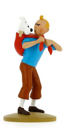 Figur 12 cm resin Tintin bär Milou