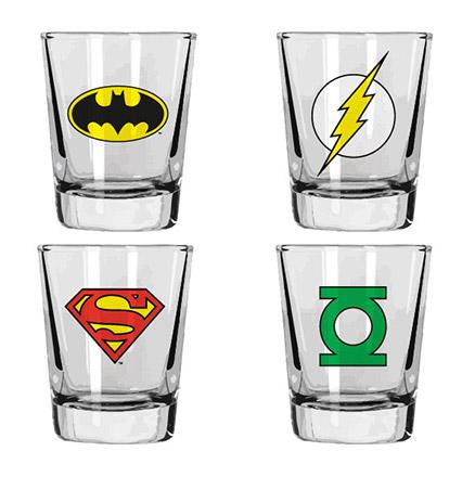 DC Comics Shotglass 4-Pack Heroes