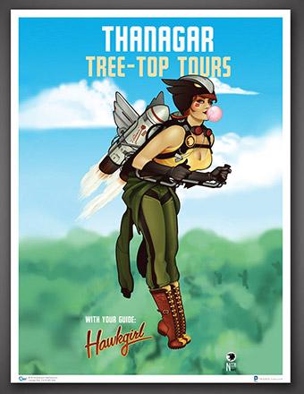 Bombshells Art Print Hawkgirl 46 x 61 cm