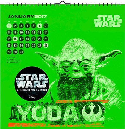 Star Wars Saga 2017 Art Wall Calendar