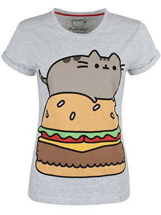 Pusheen Burger Girlie T-Shirt
