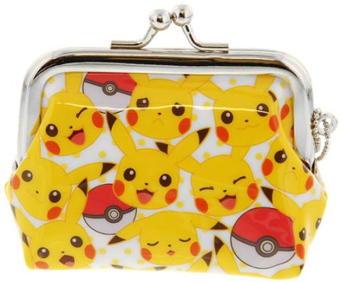 Gamaguchi Pikachu Face Pattern Coin Purse